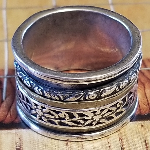 Silpada Sterling Silver & Brass Spinner Ring - Picture 12 of 12